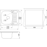 Кухонная мойка GRANULA GR-5801 графит (черно-серый) 5801 GPAFIT