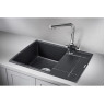 Кухонная мойка GRANULA GR-6501 шварц (черный металлик) 6501 SHBAPC